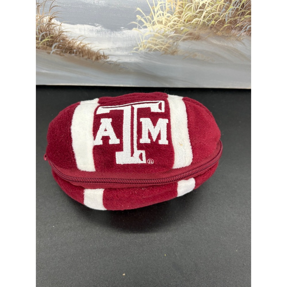 Texas A&M Aggies Plush Teddy Bear in Zippered Football Plushland NCAA Maroon